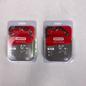Oregon Chainsaw Chain 2 Pack AdvanceCut R52 14 Inch 3/8 LP .043 52DL Steel USA